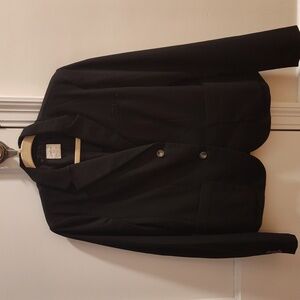 GAP Academy Blazer. Hardly Worn. Rich Black.  Striped Lined Sleeves. Size 12